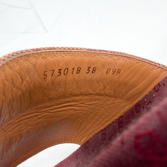 Gucci Angelina Beige GG Logo Canvas Platform Slide Sandals Size 38 US 8 Women's - Picture 15 of 15